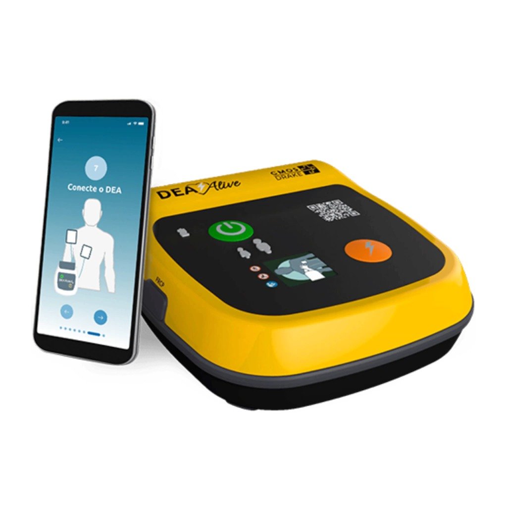 Desfibrilador Externo Automático (DEA) Alive (Pequeno, Comando Por Voz e Modo de Treinamento Integrado) - Cmos Drake